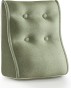 Modulares ergonomisches Leinenkissen – Grün – Gesteppte Lendenwirbelstütze.