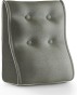 Modulares ergonomisches Leinenkissen – Grau – Gesteppte Lendenwirbelstütze.