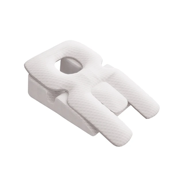 Stützendes Kissen für Seitenschläfer - Ergonomisches Kissen mit Aussparungen für Gesicht und Schultern.