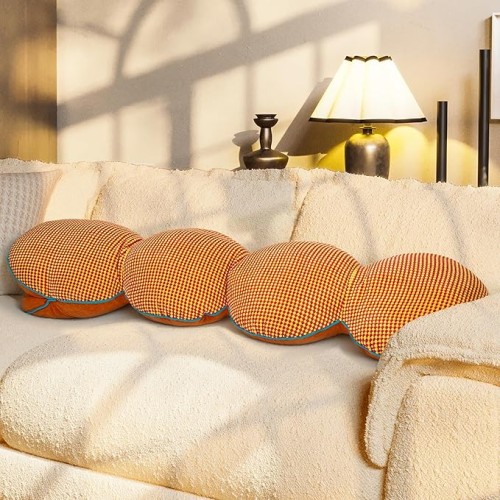 Originales Schlauch-/Rollenkissen für Sofas, ideal als Lendenwirbelstütze oder dekoratives Couchkissen.