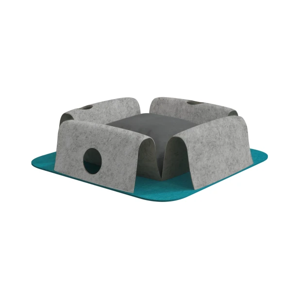 Multifunktionales Katzenhaus mit Tunnel, 2 in 1