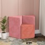 Set aus 3 modularen Lavendel-Poufs. Wohndekoration.