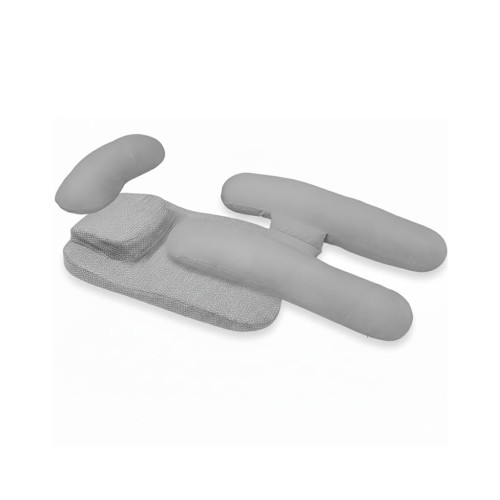 Orthopädisches Kissen mit Schulterkanal (für Seitenschläfer), Grau.