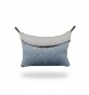 Ergonomisches blaues Schlafkissen.