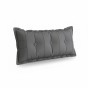 Rechteckiges Rückenstützkissen – Graue Baumwolle.