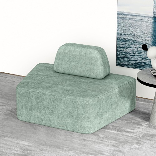 Halbrundes modulares Ecksofa, Anordnung im Wohnzimmer.