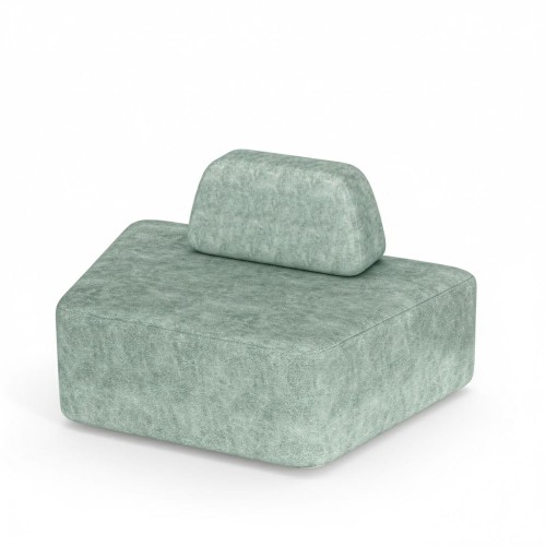 Halbkreisförmiges modulares Ecksofa, Sessel.