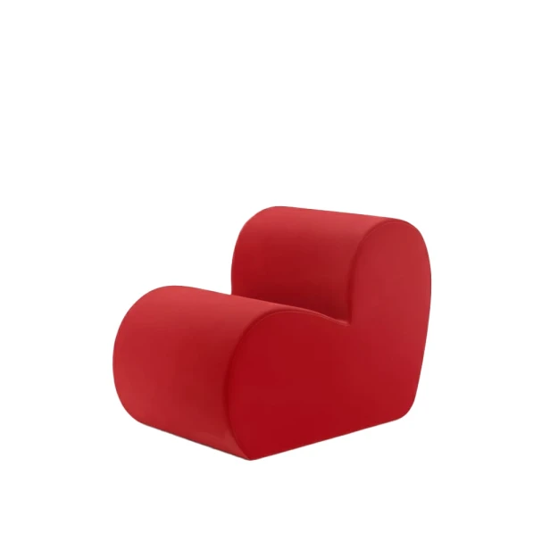 Samtsessel, herzförmiges Sofa.