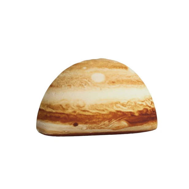 Längliches Rollenkissen mit 3D-Jupiter-Muster.