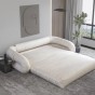 Sofa mit Schlaffunktion, klappbar, für die Aufstellung im Wohnzimmer.