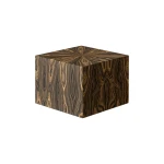 Moderner Fußhocker/Pouf Würfel "Dunkles Holz"