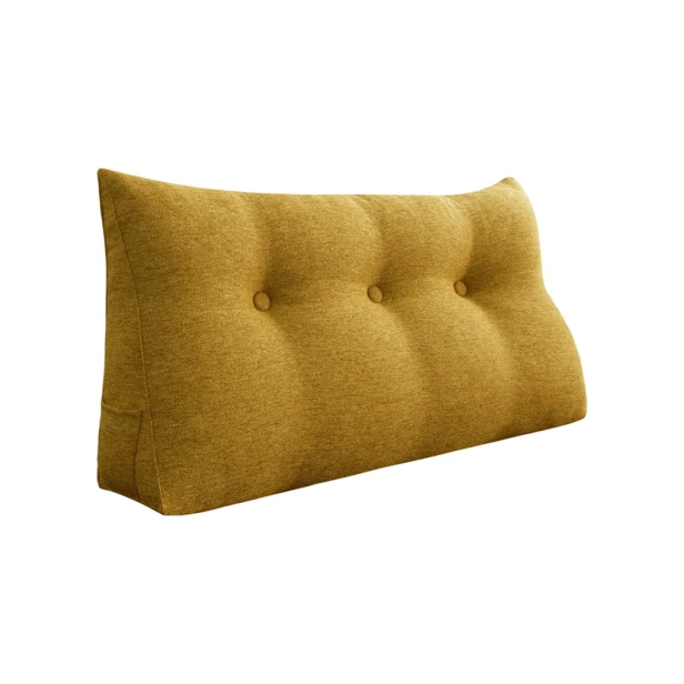 Dreieckiges Lesekissen – Leinengelb 100cm