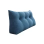 Dreieckiges Lesekissen – Blaues Leinen 100cm