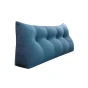 Dreieckiges Lesekissen – Blaues Leinen 120cm