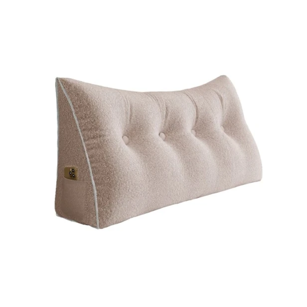 Dreieckiges Lesekissen – Rosa Leinen  80cm