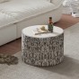 Cooler geometrischer ovaler Hocker mit Baummotiv, Wohndekoration