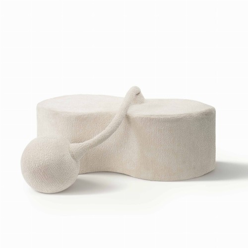 Lounge-Pouf aus Walnussholz
