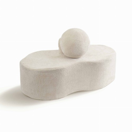 Lounge-Pouf aus Walnussholz