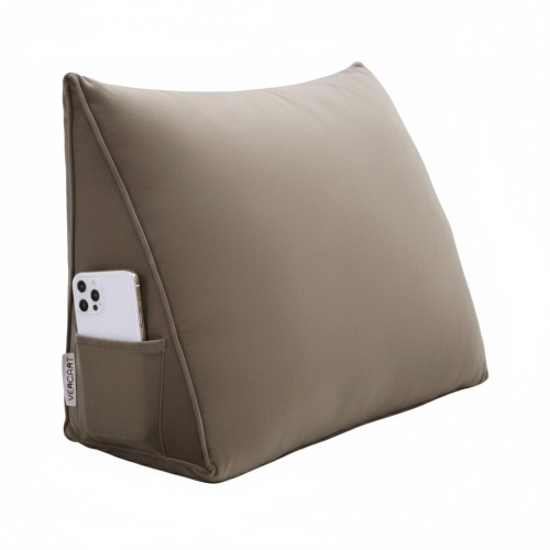 Beiges dreieckiges Lesekissen  45cm