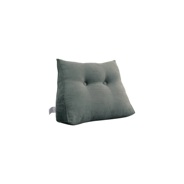 Großes Lesekissen aus Cord – Grau 80cm