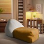 Sitzsack-Lounge mit Kuschelfunktion, Anordnung im Wohnzimmer