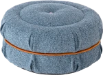 Blauer Macaron-Pouf