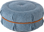 Blauer Macaron-Pouf