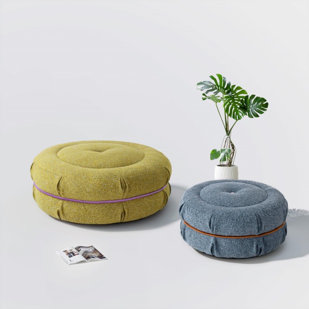 Macaroon Pouf Blue, Produktpräsentation.