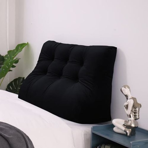 Schwarzes Samtkissen 100cm