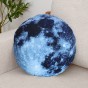 Schwarzes Mond-Rundkissen, Wohnaccessoire.