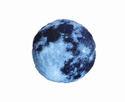 Schwarzes Mond-Rundkissen