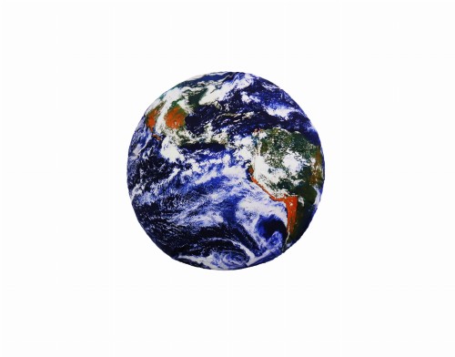 Rundes Kissen des Planeten Erde