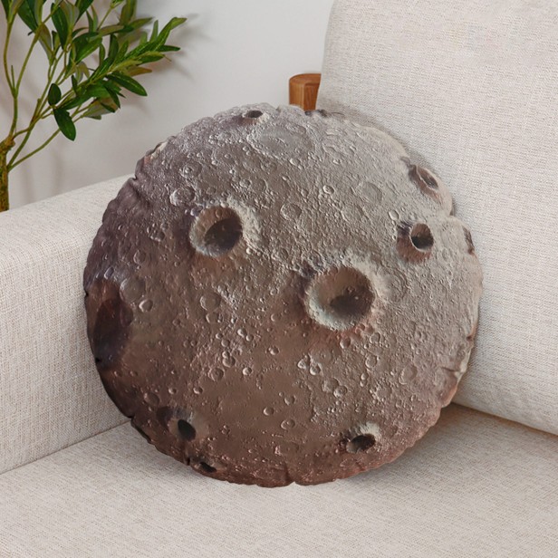 Rundes Mondkissen, Wohnaccessoire.