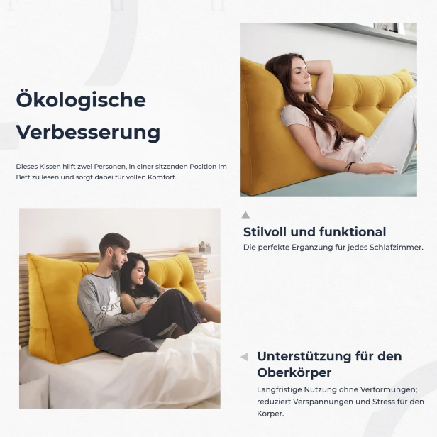 Dreieckiges Samtkissen Gelb, eine umweltfreundliche Alternative.