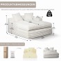 Weiches Heimsofa, Produktabmessungen.