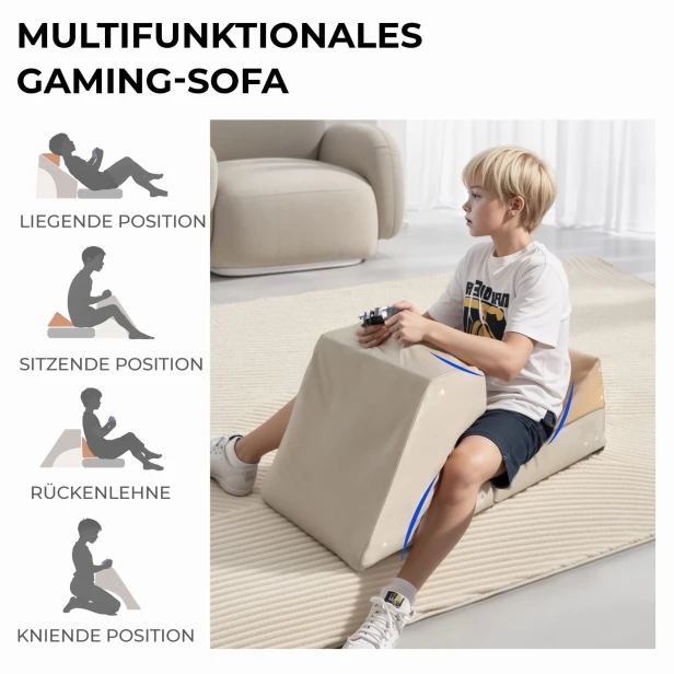 Multifunktionales Gaming-Sofa, verschiedene Nutzungspositionen