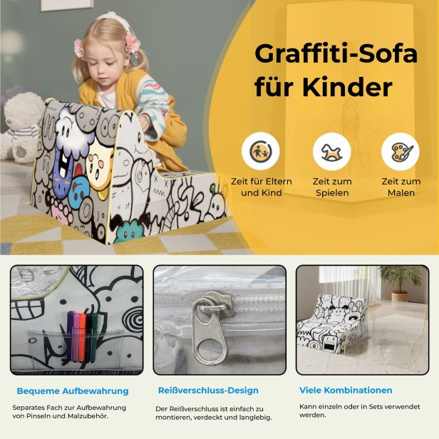 Weiches Graffiti-Sofa für Kinder, Produktdetails.