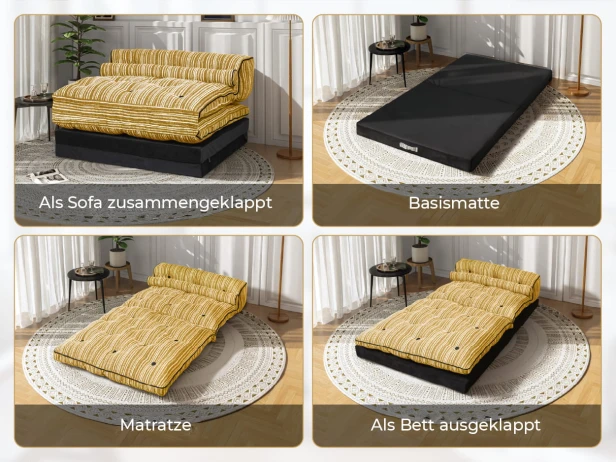 Funktionales Lounge-Sofa, Einsatzmöglichkeiten.