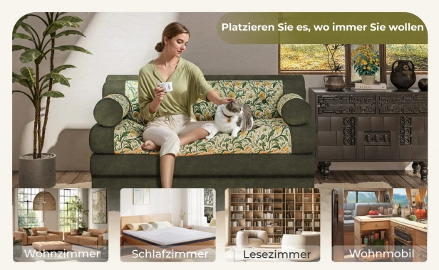 Zweisitzer-Sofa, mögliche Verwendungszwecke.