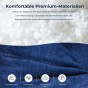 Blauer Pouf/Sesseltasche, Materialbeschreibung.