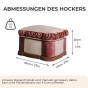 Lounge-Fußhocker, Produktabmessungen.