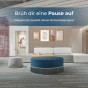 Retro-Couchtisch in Blau, Büroeinrichtung.