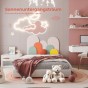 Weiche Plüsch-Kopfstütze „Sunset“, Anordnung in einem Kinderzimmer.