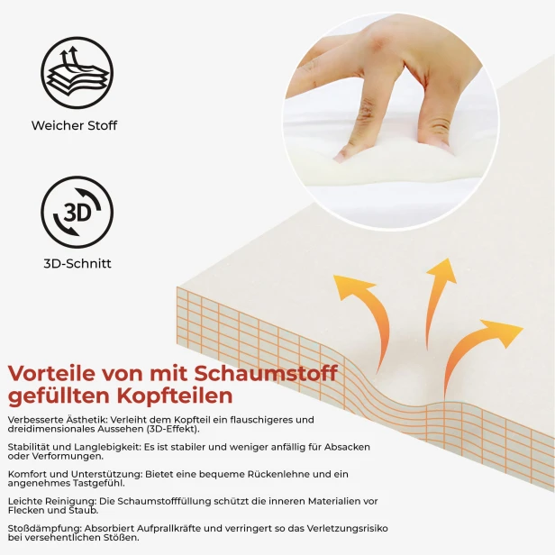 Vorteile der weichen Plüsch-Kopfstütze „Sunset“.