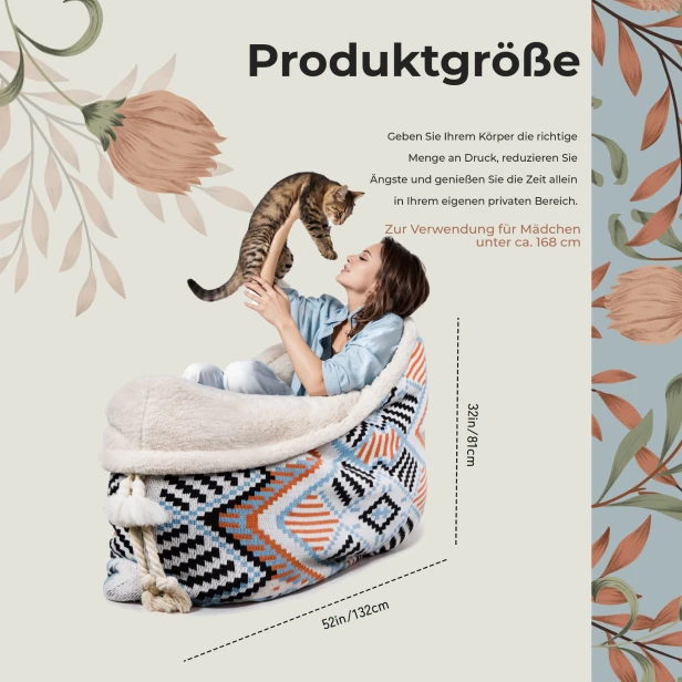 Entspannungskokon, Produktgröße.