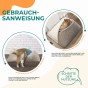 Gestepptes Hundebett - Tasche, Verwendungsmethode.