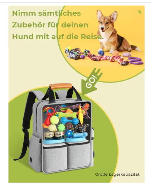 Haustier-Reisetasche, Produktpräsentation.