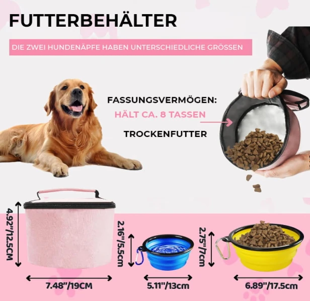 Reisetasche für Haustiere, Produktabmessungen.