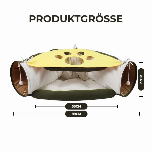 Dreieckiger Katzentunnel, Produktabmessungen.