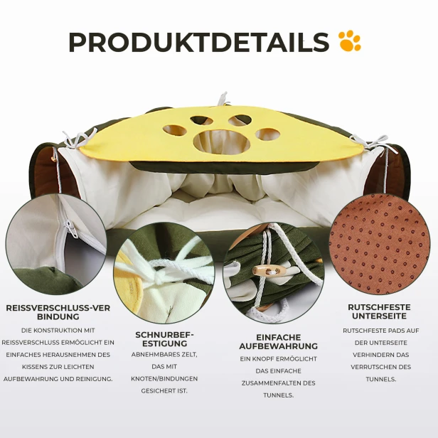 Dreieckiger Katzentunnel, Produktdetails.